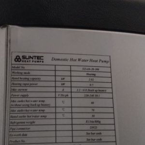 Suntec All in One Heat Pump 300 Ltrs.